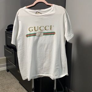 GUCCI LOGO T SHIRT SIZE X LARGE